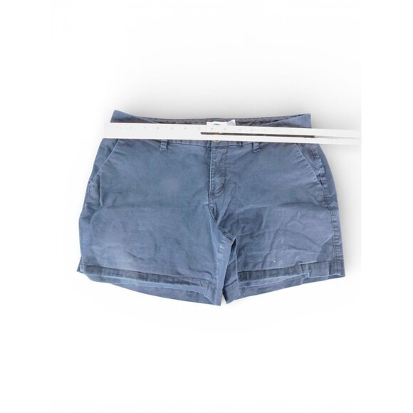 Old Navy Shorts Womens 6 Blue Chino Twill Flat Front Casual Summer Classic Fit - Picture 3 of 7